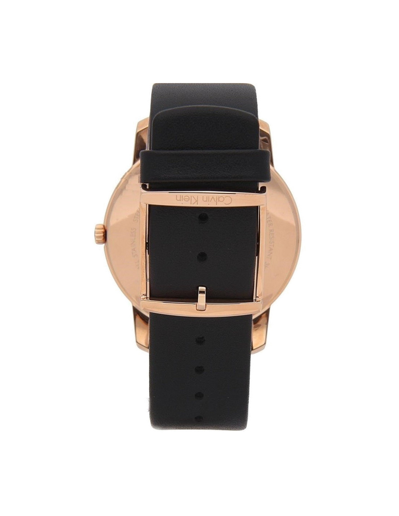 Calvin Klein City Quartz Grey Dial Black Leather Strap Watch for Men - K2G2G6C3