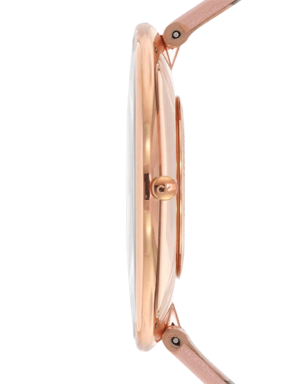 Calvin Klein Full Moon Silver Dial Pink Leather Stap Watch for Women - K8Y236Z6