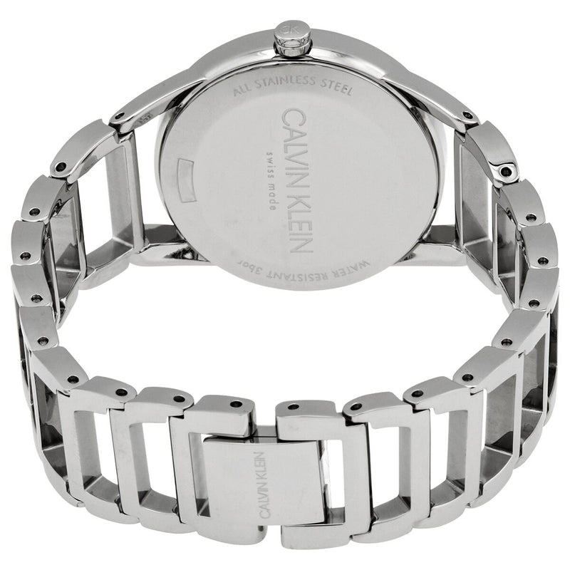 Calvin Klein Stately White Dial Silver Steel Strap Watch for Women - K3G23126