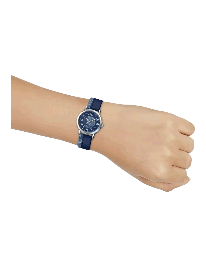 Coach Delancey Navy Blue Dial Blue Leather Strap Watch for Women - 14502668