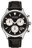 Movado 3650005 Heritage Chronograph Men's Watch – Black Dial & Black Leather Strap