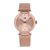 Tommy Hilfiger Lynn Quartz Rose Gold Dial Rose Gold Mesh Bracelet Watch For Women - 1781865