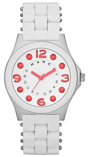 Marc Jacobs Pelly White Dial White Silicone Strap Watch for Women - MBM2588