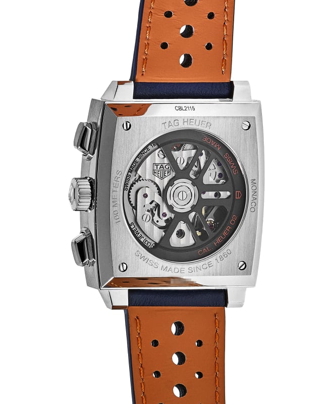 Tag Heuer Monaco Gulf Automatic Chronograph Blue Dial Blue Leather Strap Watch for Men - CBL2115.FC6494