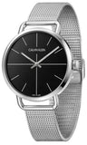 Calvin Klein K7B21121 Even Quartz Women's Watch – Black Dial & Silver Mesh Bracelet