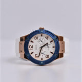 Guess Jet Setter White Dial White Rubber Strap Watch for Women - W0564L1
