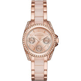 Michael Kors Blair Rose Gold Dial Two Tone Steel Strap Watch for Women - MK6175