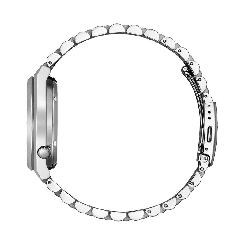 Citizen Tsuyosa Automatic Salmon Orange Dial Silver Steel Strap Watch For Men - NJ0159-86Z