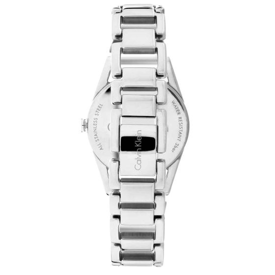 Calvin Klein Dainty Silver Dial Silver Steel Strap Watch for Women - K7L23146