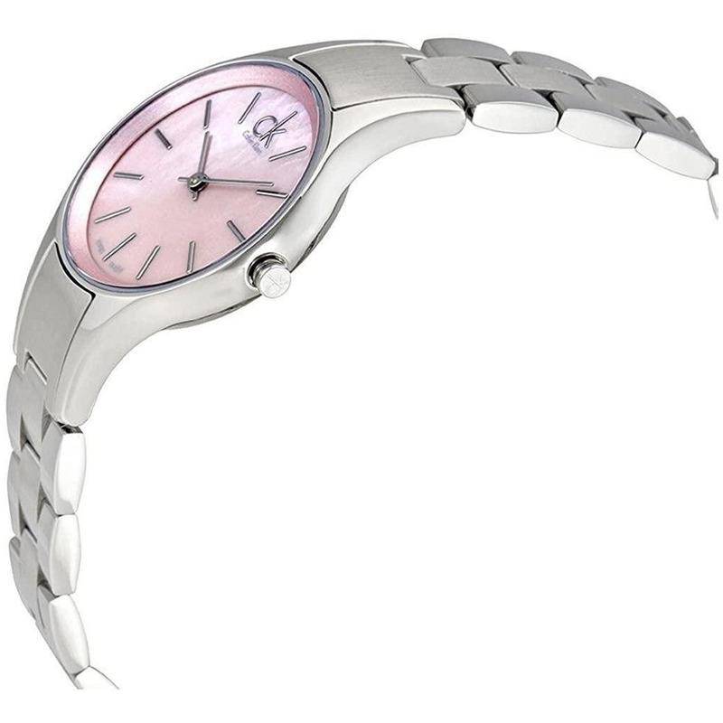Calvin Klein Simplicity Pink Dial Silver Steel Strap Watch for Women - K432314E