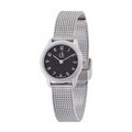 Calvin Klein Minimal Black Dial Silver Mesh Bracelet Watch for Women - K3M53151