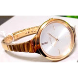Calvin Klein Lively White Dial Rose Gold Steel Strap Watch for Women - K4U23626