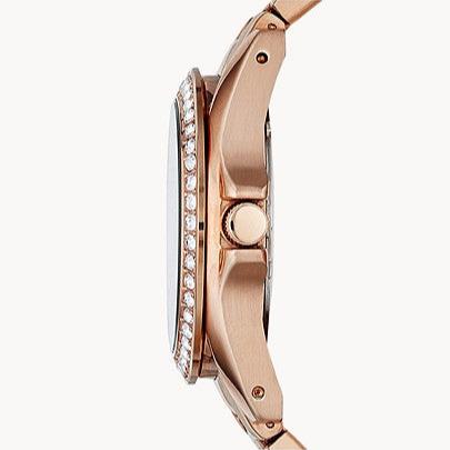 Fossil Riley Multifunction Rose Gold Dial Rose Gold Steel Strap Watch for Women - ES2811