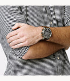 Fossil Nate Chronograph Grey Dial Brown Leather Strap Watch for Men - JR1424