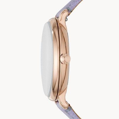 Fossil Jacqueline Purple Dial Purple Leather Strap Watch for Women - ES4814