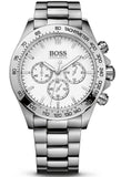 Hugo Boss 1512962 Ikon Chronograph Men's Watch – White Dial & Silver Steel Strap