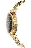 Versace V-Twist Black Dial Gold Mesh Bracelet Watch for Women - VELS00819
