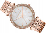 Michael Kors Darci Mother of Pearl Dial Rose Gold Steel Strap Watch for Women - MK3220