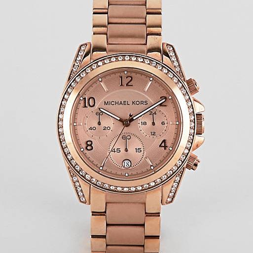 Michael Kors Blair Rose Gold Dial Rose Gold Steel Strap Watch for Women - MK5263