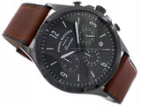 Fossil Forrester Chronograph Grey Dial Brown Leather Strap Watch for Men - FS5815