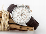 Hugo Boss Driver Quartz Silver Dial Brown Leather Strap Watch For Men - HB1512881