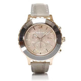 Swarovski Octea Lux Chrono Grey Dial Grey Leather Strap Watch for Women - 5452495