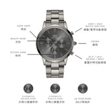 Daniel Wellington Iconic Link Chronograph Grey Dial Grey Steel Strap Watch for Men - DW00100643