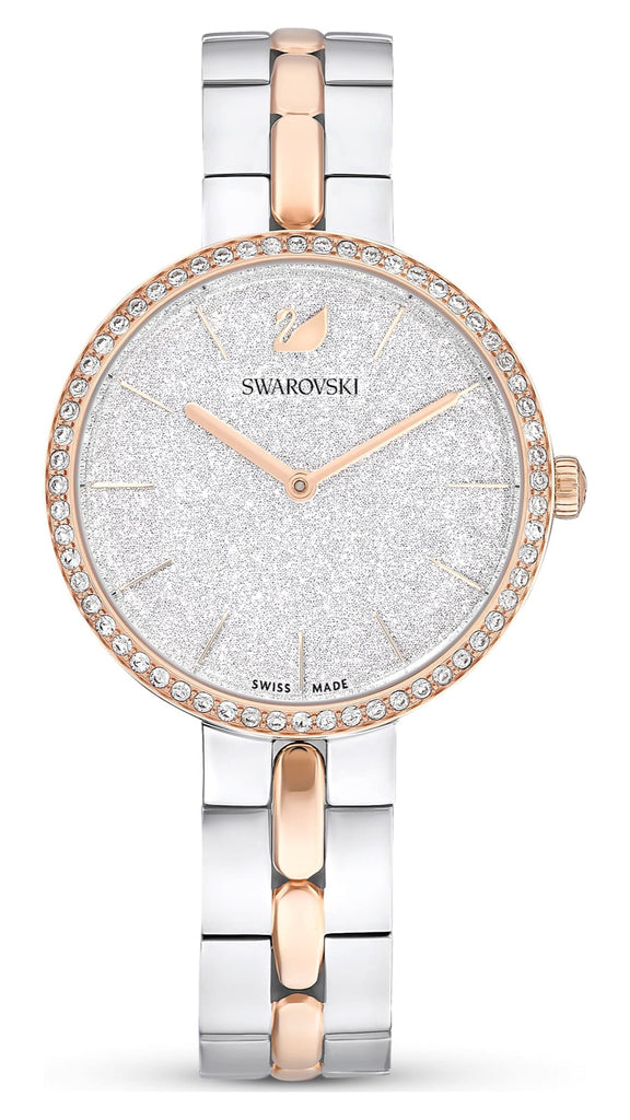 Swarovski Cosmopolitan Crystals Silver Dial Two Tone Steel Strap Watch for Women - 5644081
