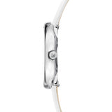 Swarovski Crystalline Pure White Dial White Leather Strap Watch for Women - 5275046