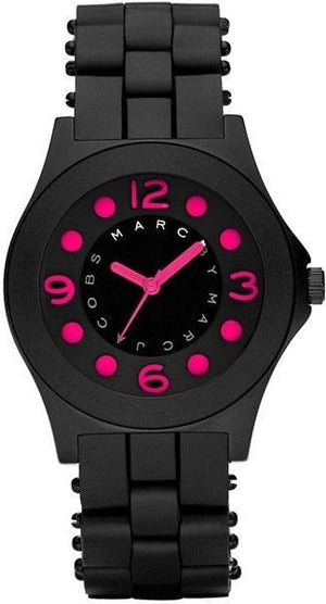 Marc Jacobs Pelly Black Dial Black Silicone Strap Watch for Women - MBM2508