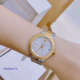 Versace Hellenyium Silver Dial Two Tone Steel Strap Watch for Women - V12030015