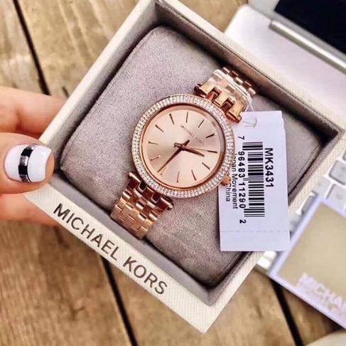 Michael Kors Darci Rose Gold Dial Rose Gold Steel Strap Watch for Women - MK3431