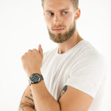 Fossil FS5830 Everett Men's Chronograph Watch – Grey Dial & Grey Steel Strap