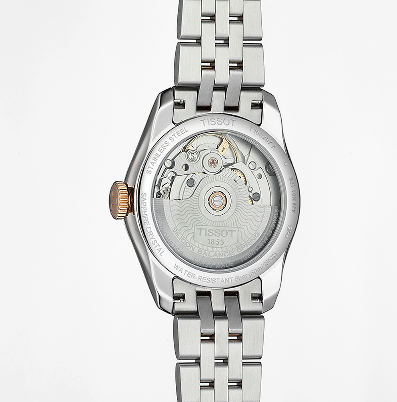 Tissot Ballade Powermatic 80 Cosc Mother of Pearl Dial Two Tone Steel Strap Watch For Women - T108.208.22.117.01