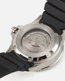 Emporio Armani Sea Explorer Automatic Black Dial Black Silicone Strap Watch For Men - AR60078