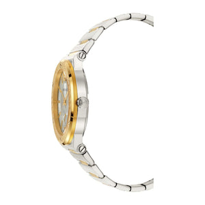 Versace Greca Silver Dial Two Tone Steel Strap Watch for Men - VEVI00320