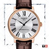 Tissot Carson Premium Lady Silver Dial Brown Leather Strap Watch For Women - T122.210.36.033.00
