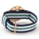 Daniel Wellington Classic Nottingham White Dial Two Tone NATO Strap Watch For Men - 0108DW