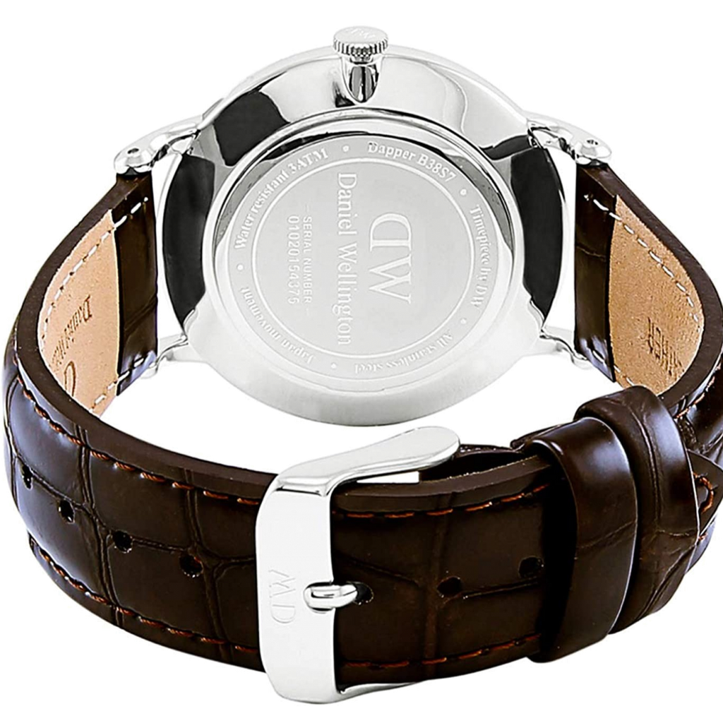 Daniel Wellington Dapper York Quartz White Dial Dark Brown Leather Strap Watch For Women - DW00100097