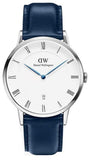 Daniel Wellington DW00100194 Classic Sheffield Women's Watch – White Dial & Navy Blue Leather Strap