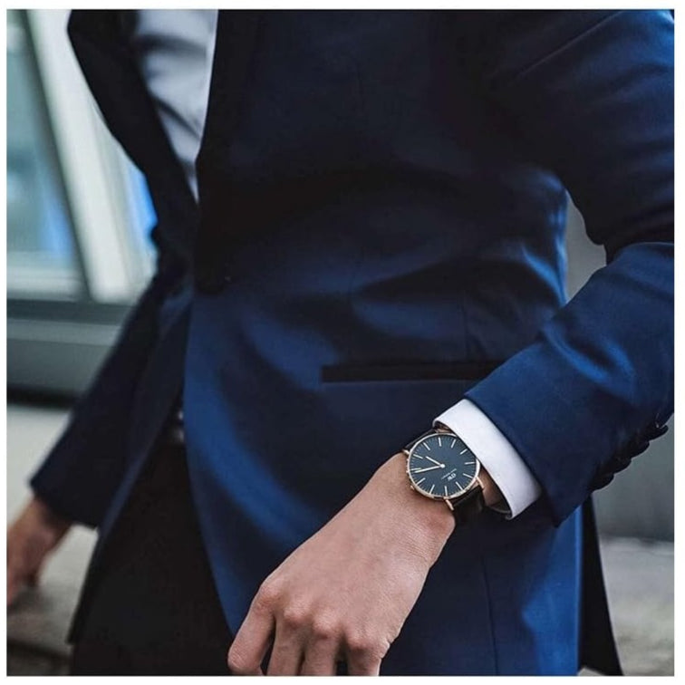 Daniel Wellington DW00100127 Classic Sheffield Men's Watch – Black Dial & Black Leather Strap