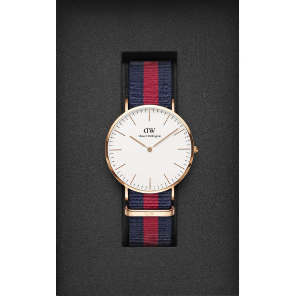 Daniel Wellington Classic Oxford White Dial Two Tone NATO Strap Watch For Men - DW00100001