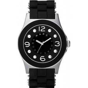 Marc Jacobs Pelly Black Dial Black Silicone Strap Watch for Women - MBM2544