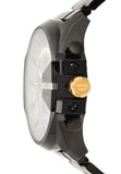 Diesel Mega Chief Chronograph Grey Dial Black Steel Strap Watch For Men - DZ4479
