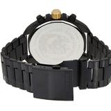 Diesel Mega Chief Chronograph Grey Dial Black Steel Strap Watch For Men - DZ4479