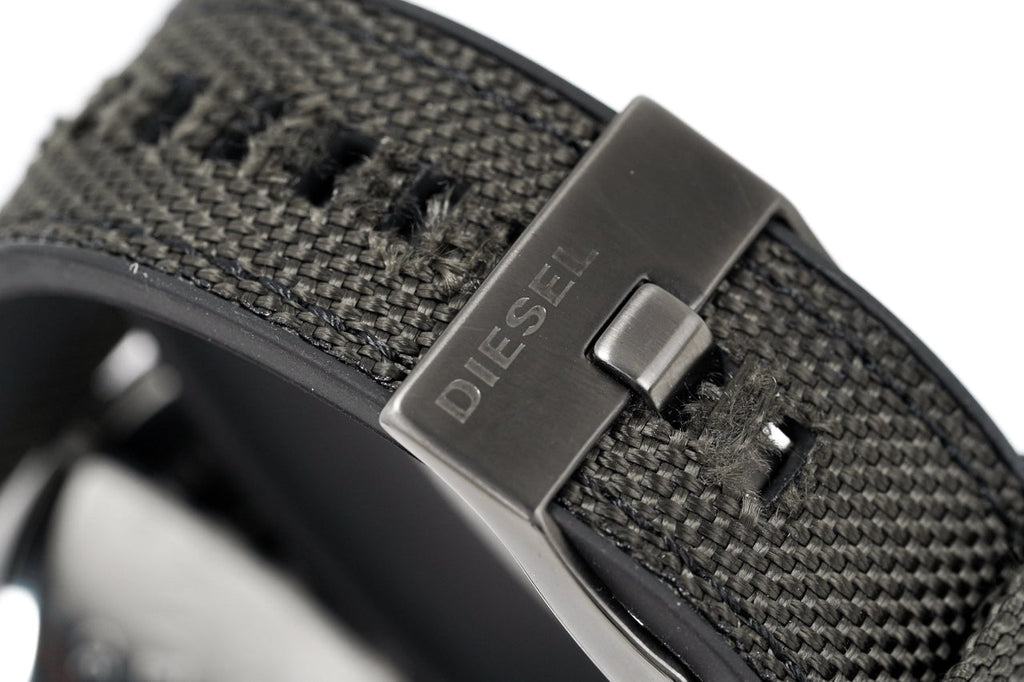 Diesel Mr Daddy 2.0 Chronograph Grey Dial Black Nylon Strap Watch For Men - DZ7420