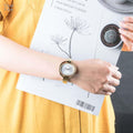 Calvin Klein Impetuous White Dial Gold Steel Strap Watch for Women - K4F2N516