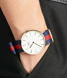 Daniel Wellington Classic Oxford White Dial Two Tone NATO Strap Watch For Men - DW00100001