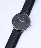 Daniel Wellington Classic Sheffield Black Dial Black Leather Strap Watch For Women - DW00100145
