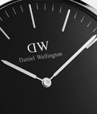 Daniel Wellington Classic Sheffield Black Dial Black Leather Strap Watch For Women - DW00100145